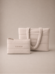 SET BOLSO Y NECESER PUFFER - BEIGE