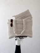 SET BOLSO Y NECESER PUFFER - BEIGE