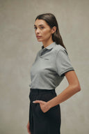 POLO DE PIQUÉ DE ALGODÓN - GRIS