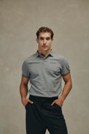 POLO DE PIQUÉ DE ALGODÓN - GRIS