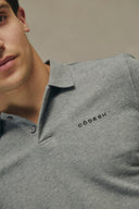 POLO DE PIQUÉ DE ALGODÓN - GRIS