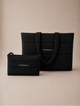 SET BOLSO Y NECESER PUFFER - NEGRO