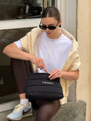 PUFFER TOILETRY BAG - BLACK